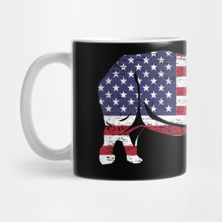 American Flag Rhino USA Conservation TShirt Mug